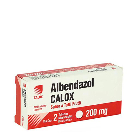 Imagen de Albendazol Tab 200Mg X2 Tutti-Fruti Calox