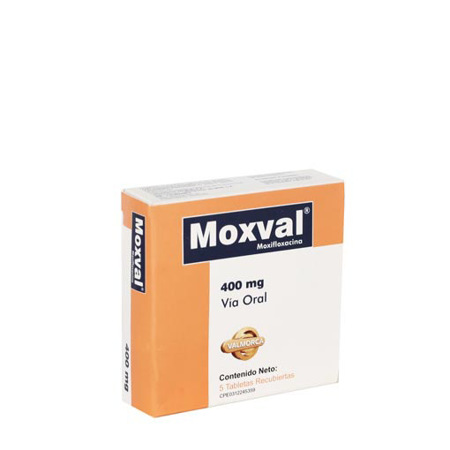 Imagen de Moxifloxacina Moxval Tab. 400Mg X5