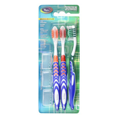 Imagen de Cepillo Dental Con Limpiador De Lengua Vapa (3 Unidades).