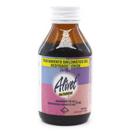 Imagen de Acetaminofen + Clorfeniramina Alivet Jbe. X120Ml