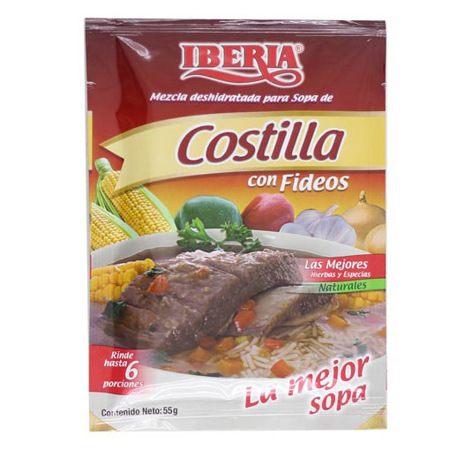 Imagen de Sopa De Costilla Con Fideos Iberia 55 Gr.