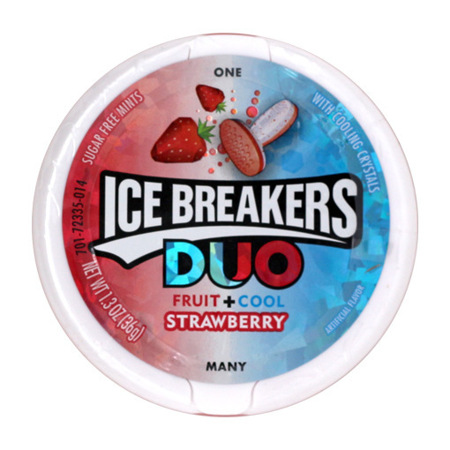 Imagen de Caramelo Duo Strawberry Ice Brakers 36 Gr.