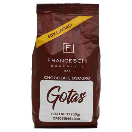 Imagen de Chocolate Gotas Oscuras Franceschi 250 Gr.