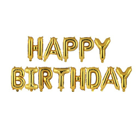 Imagen de Globo Happy Birthday Dorado Supplies 16".