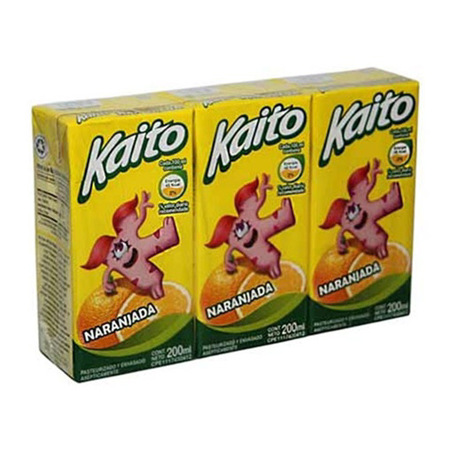 Imagen de Jugo De Naranja Kaito 200 Ml (3 Unidades).