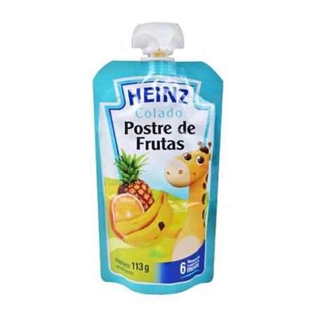 Imagen de Colado Pouch Postre De Frutas Heinz 113 Gr.