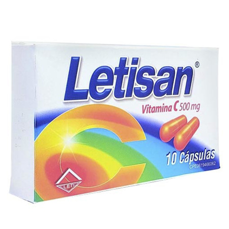 Imagen de Vitamina C Letisan Cap. 500Mg.X10