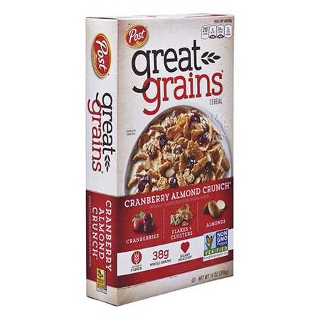 Imagen de Cereal Cranberry Y Almond Cruch Great Grains Post 396 Gr
