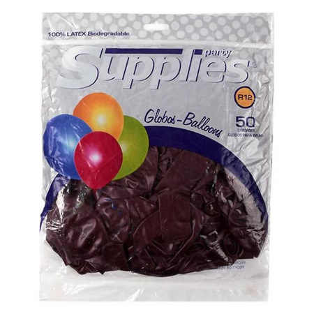 Imagen de Globo Metalizado Vinotinto 12" Supplies 50Und