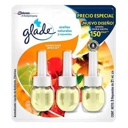 Imagen de Repuesto Glade Hawaiian Breeze 21ml 3 Und