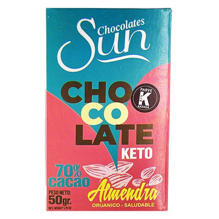 Imagen de Chocolate Barra Sun Almendra Keto 70% 50 Gr