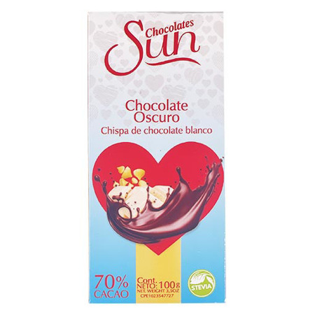 Imagen de Chocolate Barra Sun Chispa 70% 100 Gr