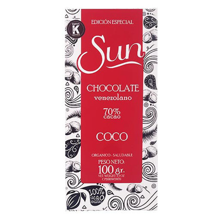 Imagen de Chocolate Barra Sun Coco Keto 70% 100 Gr