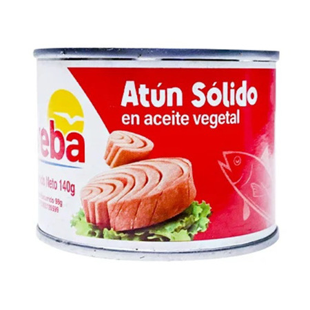 Imagen de Atún Sólido Con Aceite Vegetal Eveba 140 Gr.