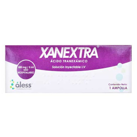 Imagen de Ácido Tranexamico Xanextra Amp. 500Mg/5Ml X1 Aless