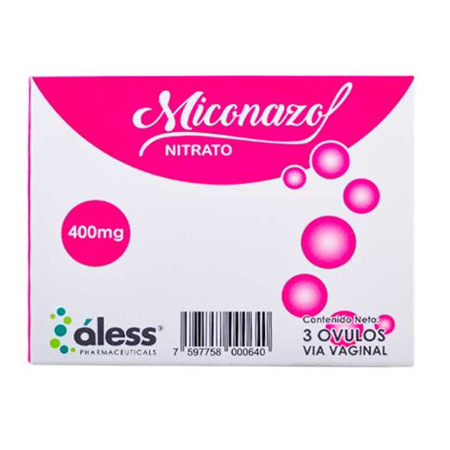 Imagen de Miconazol Nitrato Ovulos 400mg X3 Aless