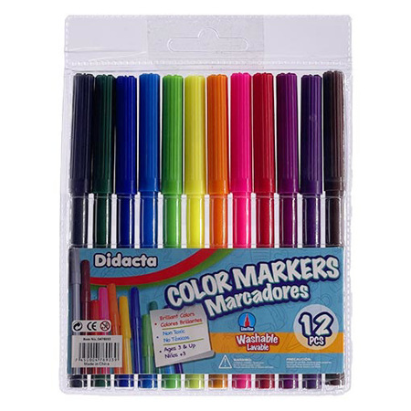 Imagen de -Marcador Multicolor Didacta 12 Pza