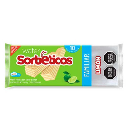 Imagen de Galleta Wafer Sorbeticos Limón 105 Gr