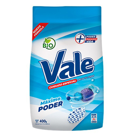 Imagen de Detergente En Polvo Vale Máximo Poder 400 Gr