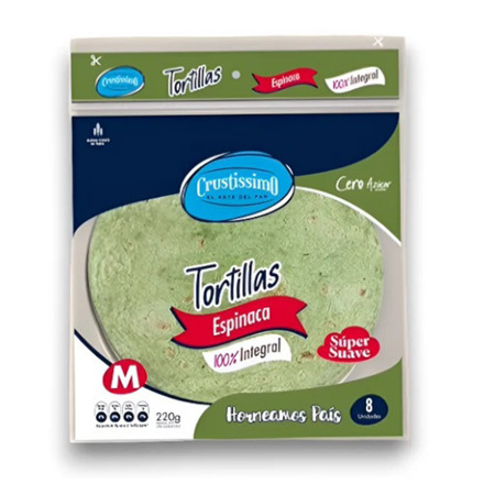 Imagen de Tortilla Integral Crustissimo Espinaca 220 Gr