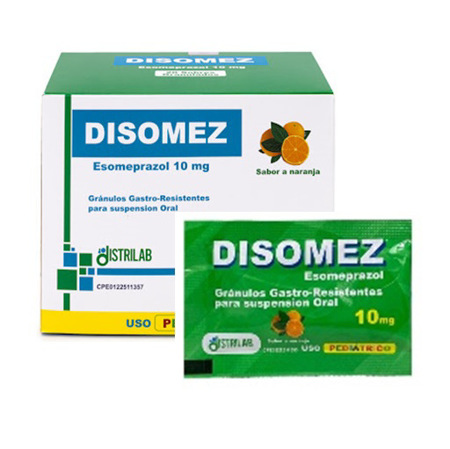 Imagen de Esomeprazol Pediátrico 10mg Disomez Distrilab  20 Tabletas