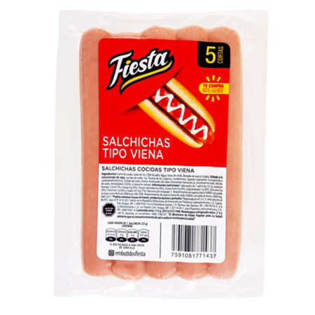 Imagen de Salchicha Corta Tipo Viena Corta Fiesta 5 Und