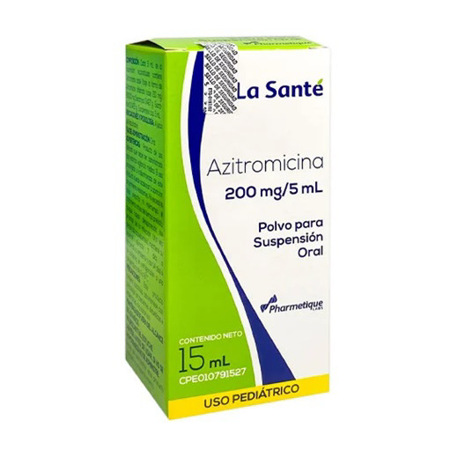 Imagen de Azitromicina Polvo Suspensión Oral 200mg/5ml La Sante X15 Ml
