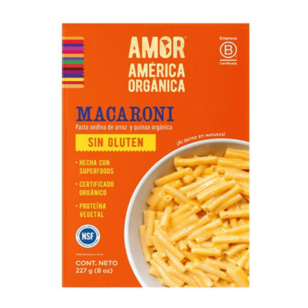 Imagen de Pasta Macaroni Amor América Orgánica Sin Gluten 227g