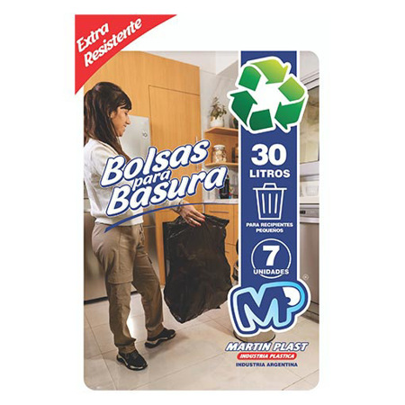 Imagen de Bolsa De Basura Martin Plast 30l X 7 Und