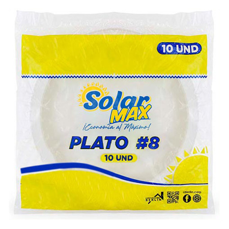 Imagen de Plato Solar Max 8" 10und