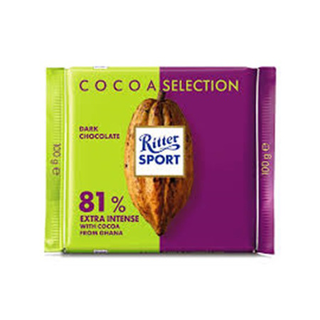 Imagen de Chocolate Barra Ritter Sport Cocoa Selección 81% 100g