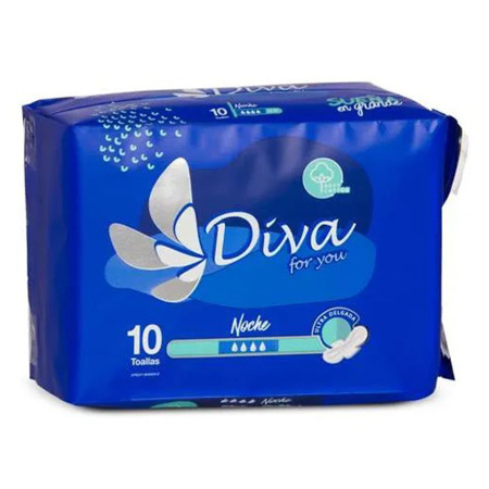 Imagen de Toalla Sanitaria Diva Ultradelgada Noche 10 Und