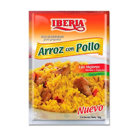 Imagen de Base Deshidratada Para Preparar Arroz Con Pollo Iberia 50 Gr.