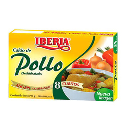 Imagen de Caldo De Pollo Iberia (8 Unidades).