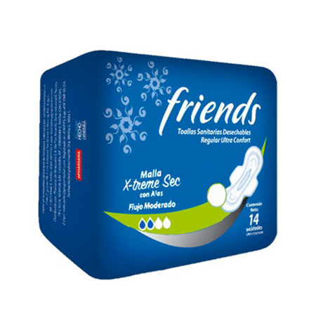 Imagen de Toalla Sanitaria Friends Con Malla 14 Und