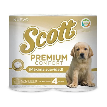 Imagen de Papel Higienico Scott Premium 4und