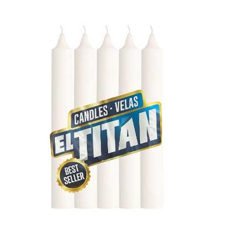 Imagen de Vela El Titan Blanca 195g 5und