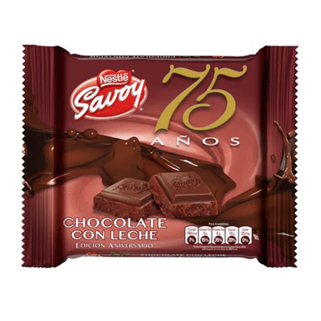 Imagen de Chocolate Barra Savoy De Leche 75 Años 25g