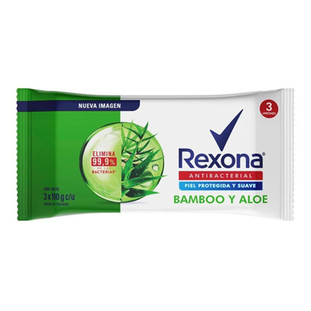 Imagen de Jabón Barra Rexona Antibacterial Bamboo E Aloe 110g