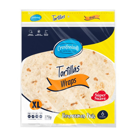 Imagen de Tortilla De Trigo Crustissimo Xl Blanca 270g
