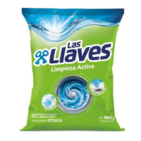 Imagen de Detergente en Polvo Limpieza Activa Cítrica Las Llaves 900gr