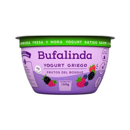 Imagen de Yogurt Firme Bufalinda Griego Frutos Del Bosque 150g